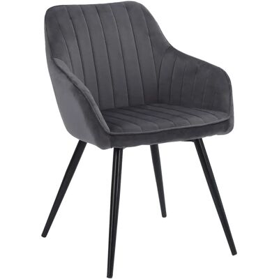 Silla de acento Happy Garden - Gris terciopelo - Ergonómica y estable Silla de acento Happy Garden - Gris terciopelo - Ergonómica y estable