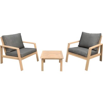 Conjunto de muebles de jardín Happy Garden ACA22G - Gris - Juego de patio Conjunto de muebles de jardín Happy Garden ACA22G - Gris - Juego de patio