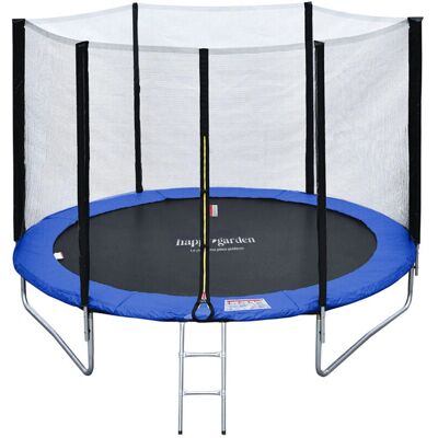 Trampoline réversible bleu/vert 180cm HAPPY GARDEN avec accessoires - Publicité Trampoline réversible bleu/vert 180cm HAPPY GARDEN avec accessoires - Publicité