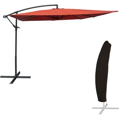 Parasol de patio Happy Garden PAR545TC-C - Carré Terre cuite - Publicité Parasol de patio Happy Garden PAR545TC-C - Carré Terre cuite - Publicité