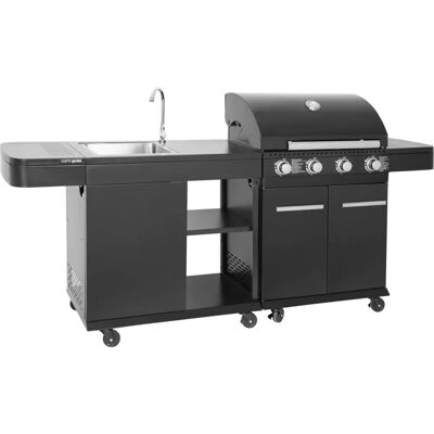 Cook'in Garden Fyra - Noir - Cuisine extérieure modulable - Publicité Cook'in Garden Fyra - Noir - Cuisine extérieure modulable - Publicité