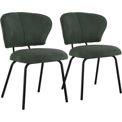 Sillas de Terciopelo Nilsa de Happy Garden - Pack de 2 - Muebles de Interior Sillas de Terciopelo Nilsa de Happy Garden - Pack de 2 - Muebles de Interior