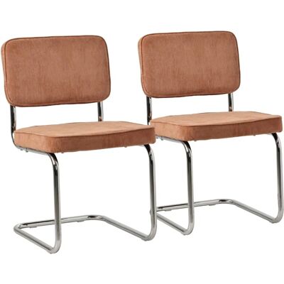 Happy Garden - Fauteuil Vintage - Structure en Acier - Tissu en Velours - Pack de 2 - Publicité Happy Garden - Fauteuil Vintage - Structure en Acier - Tissu en Velours - Pack de 2 - Publicité