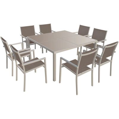 Happy Garden - CAGLIARI - taupe - 8 seats - Garden set Happy Garden - CAGLIARI - taupe - 8 seats - Garden set
