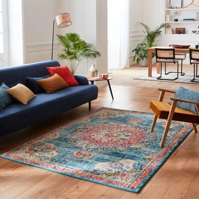 Nazar Tapis Vintage - Turquoise, 200x290cm - Publicité Nazar Tapis Vintage - Turquoise, 200x290cm - Publicité