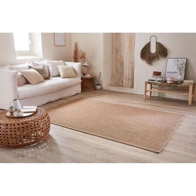 Tapis Nazar Chevron effet jute - Tapis - Publicité Tapis Nazar Chevron effet jute - Tapis - Publicité