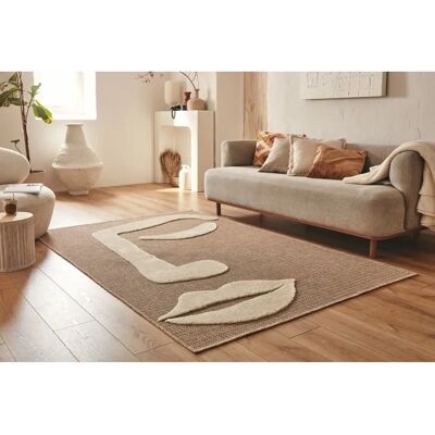 Tapis Nazar motif jute blanc - Tapis - Publicité Tapis Nazar motif jute blanc - Tapis - Publicité