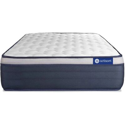 Matelas Mémoire de forme ACTISOM Actimemo Max - 90x190cm, Ferme, Blanc/Bleu - Publicité Matelas Mémoire de forme ACTISOM Actimemo Max - 90x190cm, Ferme, Blanc/Bleu - Publicité