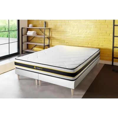Sleepfit - Ensemble Matelas et Sommier Flexy - 180x200 cm - Blanc - Publicité Sleepfit - Ensemble Matelas et Sommier Flexy - 180x200 cm - Blanc - Publicité