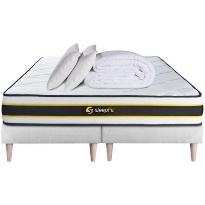 Ensemble Matelas et Sommier Sleepfit Flexpack - Blanc - 180x200 cm - Publicité Ensemble Matelas et Sommier Sleepfit Flexpack - Blanc - 180x200 cm - Publicité