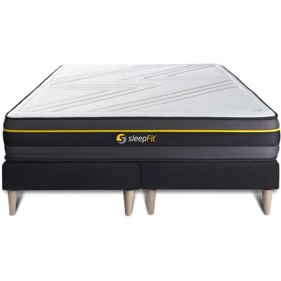 Ensemble Lits Sleepfit - Matelas à mémoire de forme, 160x200cm, 2 Bases - Noir - Publicité Ensemble Lits Sleepfit - Matelas à mémoire de forme, 160x200cm, 2 Bases - Noir - Publicité