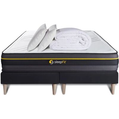 Sleepfit - ACTIPACK280200N - Set Materasso e Letto - Nero - 160x200 cm Sleepfit - ACTIPACK280200N - Set Materasso e Letto - Nero - 160x200 cm