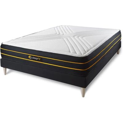 Sleepfit Matelas Ultra et Sommier - 140x190cm - Noir - Publicité Sleepfit Matelas Ultra et Sommier - 140x190cm - Noir - Publicité