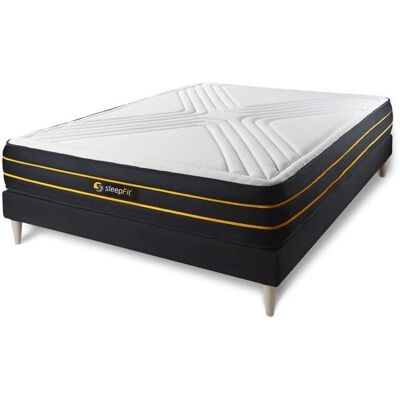 Set Letto Sleepfit Ultra con Base e Materasso in Memory Foam - Nero Set Letto Sleepfit Ultra con Base e Materasso in Memory Foam - Nero