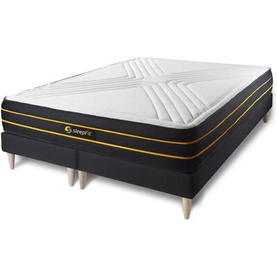 Ensemble Matelas Ultra Sleepfit & Sommier - 160x200cm - Noir - Publicité Ensemble Matelas Ultra Sleepfit & Sommier - 160x200cm - Noir - Publicité