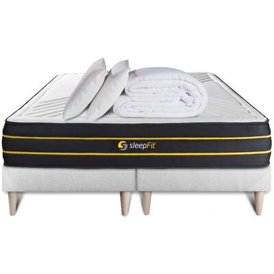 Pack Sleepfit Ultra - Matelas 180x200cm + 2 Sommier - Blanc - Publicité Pack Sleepfit Ultra - Matelas 180x200cm + 2 Sommier - Blanc - Publicité