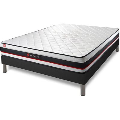 Somness 160x200cm Ensemble Matelas et Sommier - Très Ferme - Noir - Publicité Somness 160x200cm Ensemble Matelas et Sommier - Très Ferme - Noir - Publicité