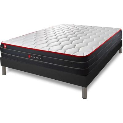 Somness Matelas et Sommier Boost - 140x200cm - Noir - Publicité Somness Matelas et Sommier Boost - 140x200cm - Noir - Publicité