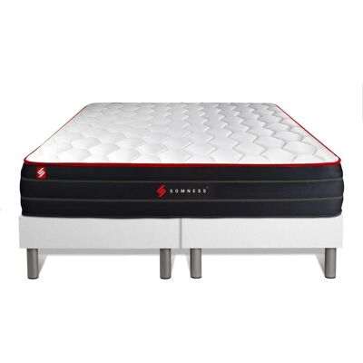 Ensemble Matelas et Sommier Somness Boost - Mousse à Mémoire, Ressorts Ensachés, 160x200 - Publicité Ensemble Matelas et Sommier Somness Boost - Mousse à Mémoire, Ressorts Ensachés, 160x200 - Publicité