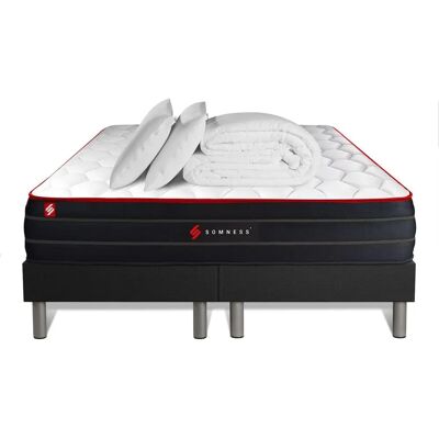 Pack Matelas Somness 180x200cm - Mousse à mémoire, Lit double, Noir - Publicité Pack Matelas Somness 180x200cm - Mousse à mémoire, Lit double, Noir - Publicité