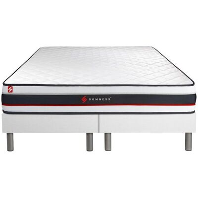 Ensemble Matelas & Sommier Somness 200x200cm - Très Ferme, Respirant, Blanc - Publicité Ensemble Matelas & Sommier Somness 200x200cm - Très Ferme, Respirant, Blanc - Publicité