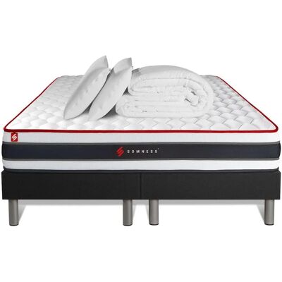 Ensemble Matelas Somness Energy 200x200cm - Noir - Réversible - Publicité Ensemble Matelas Somness Energy 200x200cm - Noir - Réversible - Publicité