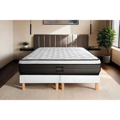 Ensemble de matelas Prestige Literie Suite 160x200 en mousse à mémoire et ressorts ensachés - Publicité Ensemble de matelas Prestige Literie Suite 160x200 en mousse à mémoire et ressorts ensachés - Publicité