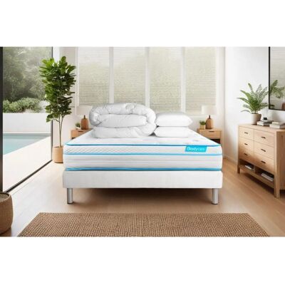 Bodycare BodyMax 160x200cm - Matelas + Sommier - Blanc - Publicité Bodycare BodyMax 160x200cm - Matelas + Sommier - Blanc - Publicité