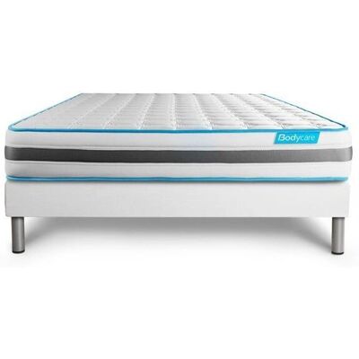Ensemble Matelas et Sommier BodyFlex - 140x200cm - Blanc - Publicité Ensemble Matelas et Sommier BodyFlex - 140x200cm - Blanc - Publicité