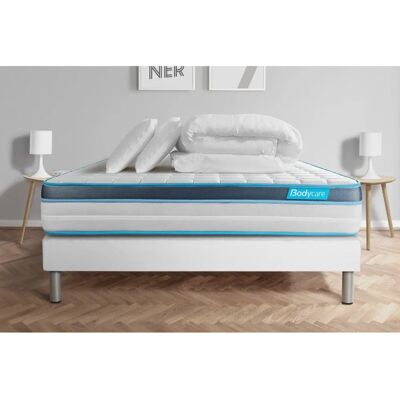 Bodycare BodyFit 140x200cm - Matelas + Sommier + Couette - Blanc - Publicité Bodycare BodyFit 140x200cm - Matelas + Sommier + Couette - Blanc - Publicité