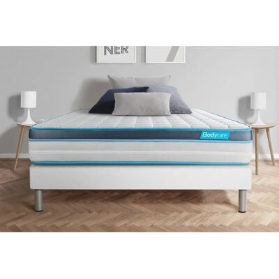 Bodycare - Ensemble Matelas et Sommier 140x200cm - Blanc - Publicité Bodycare - Ensemble Matelas et Sommier 140x200cm - Blanc - Publicité