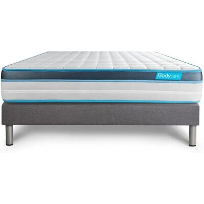 Bodycare BodyFit 180x200cm - Ensemble Matelas & Sommier - Gris - Publicité Bodycare BodyFit 180x200cm - Ensemble Matelas & Sommier - Gris - Publicité