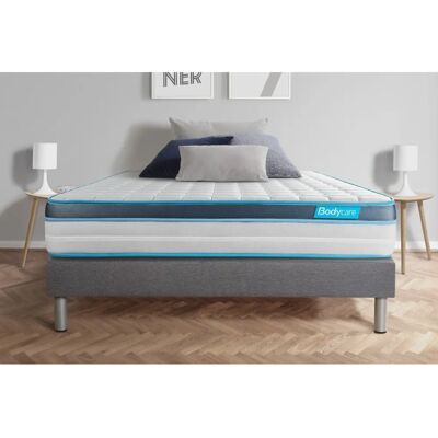 Bodycare - FITENS140200SKG - Ensemble Matelas et Sommier - Gris - Publicité Bodycare - FITENS140200SKG - Ensemble Matelas et Sommier - Gris - Publicité