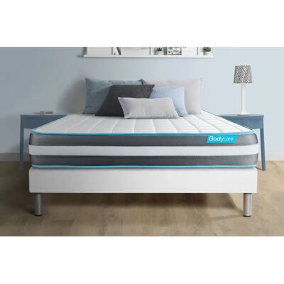 Ensemble Matelas + Sommier BODYFENS 180x200cm - Mémoire de forme - Blanc - Publicité Ensemble Matelas + Sommier BODYFENS 180x200cm - Mémoire de forme - Blanc - Publicité