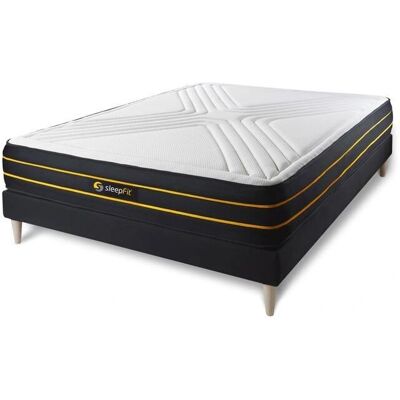 Ensemble Matelas et Sommier Sleepfit - 180x200cm - 7 Zones - Noir - Publicité Ensemble Matelas et Sommier Sleepfit - 180x200cm - 7 Zones - Noir - Publicité
