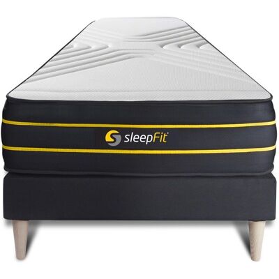 Ensemble Matelas Ultra Sleepfit - 90x200cm, Noir, Mousse à mémoire - Publicité Ensemble Matelas Ultra Sleepfit - 90x200cm, Noir, Mousse à mémoire - Publicité