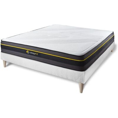 Ensemble Matelas et Sommier Sleepfit - 160x200cm - Soutien Ferme - Publicité Ensemble Matelas et Sommier Sleepfit - 160x200cm - Soutien Ferme - Publicité