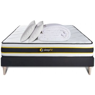 Sleepfit Modèle FLEXY - Mousse à mémoire de forme réglable et ressorts ensachés - Ensemble Matelas & Sommier - Publicité Sleepfit Modèle FLEXY - Mousse à mémoire de forme réglable et ressorts ensachés - Ensemble Matelas & Sommier - Publicité