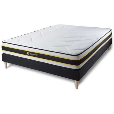 Ensemble Matelas et Sommier Sleepfit - 140x200 - Soutien ferme - Noir - Publicité Ensemble Matelas et Sommier Sleepfit - 140x200 - Soutien ferme - Noir - Publicité