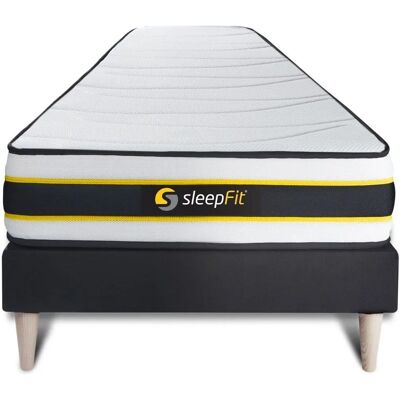 Sleepfit - FLEXENS90190SKN - Ensemble Matelas Sommier - Noir - 90x190 cm - Publicité Sleepfit - FLEXENS90190SKN - Ensemble Matelas Sommier - Noir - 90x190 cm - Publicité
