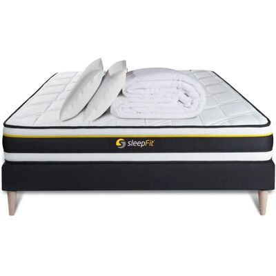 Set di materasso in schiuma ad alta densità Sleepfit - Nero - Tipo di letto Set di materasso in schiuma ad alta densità Sleepfit - Nero - Tipo di letto