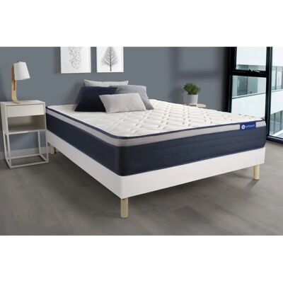 ACTISOM ACTIFLEX MAX 180x200 cm - Matelas ressorts ensachés et mémoire de forme - Blanc - Publicité ACTISOM ACTIFLEX MAX 180x200 cm - Matelas ressorts ensachés et mémoire de forme - Blanc - Publicité