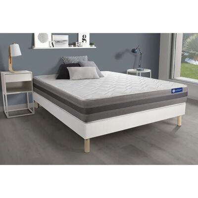ACTISOM Materasso in Schiuma di Memoria Bianca 90x190 - Set Letto e Materasso ACTISOM Materasso in Schiuma di Memoria Bianca 90x190 - Set Letto e Materasso