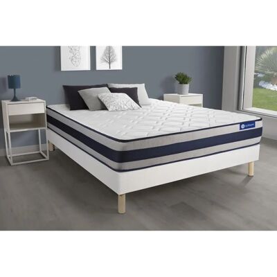 Set Materasso e Struttura ACTISOM - Schiuma a Memoria e Molle - Bianco Set Materasso e Struttura ACTISOM - Schiuma a Memoria e Molle - Bianco