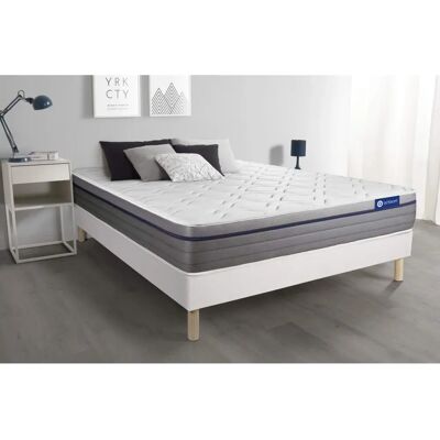 Kit Matelas et Sommier ACTISOM - 26cm, Blanc, Réversible, 140x200 - Publicité Kit Matelas et Sommier ACTISOM - 26cm, Blanc, Réversible, 140x200 - Publicité