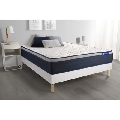 Ensemble Matelas et Sommier ACTISOM - Latex et Mousse à Mémoire 140x190cm - Blanc - Publicité Ensemble Matelas et Sommier ACTISOM - Latex et Mousse à Mémoire 140x190cm - Blanc - Publicité