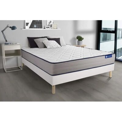 Ensemble Matelas et Sommier ACTISOM ACTILATEX FORM - 140x190cm, Blanc, 5 Zones - Publicité Ensemble Matelas et Sommier ACTISOM ACTILATEX FORM - 140x190cm, Blanc, 5 Zones - Publicité