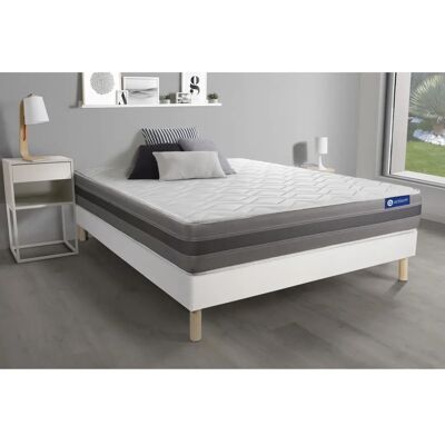 ACTISOM Marque Modèle - Matelas en Mousse à Mémoire - 140x190 cm - Blanc - Ensemble Matelas et Sommier - Publicité ACTISOM Marque Modèle - Matelas en Mousse à Mémoire - 140x190 cm - Blanc - Ensemble Matelas et Sommier - Publicité