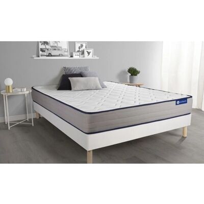 Ensemble Matelas à Mémoire de Forme et Sommier ACTISOM - 140x190cm - Blanc - Publicité Ensemble Matelas à Mémoire de Forme et Sommier ACTISOM - 140x190cm - Blanc - Publicité