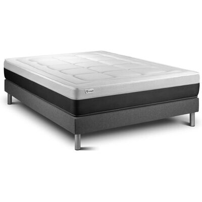 Somier et Matelas à Mémoire de Forme Vitalit - Gris - Support et Matelas - Publicité Somier et Matelas à Mémoire de Forme Vitalit - Gris - Support et Matelas - Publicité